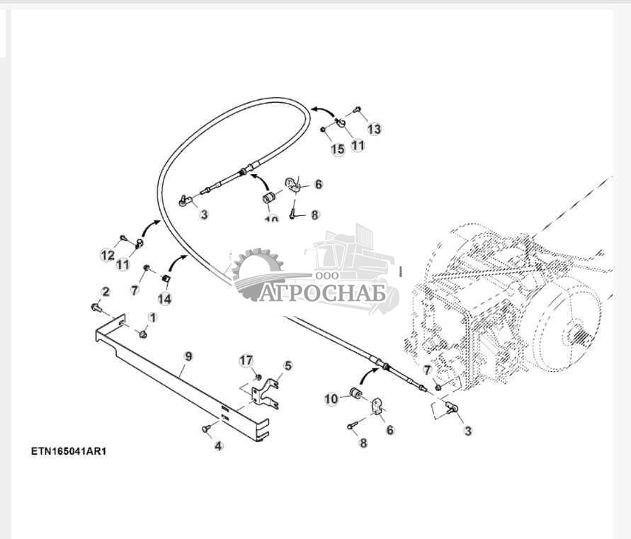 Тросы Боудена для переключения диапазонов 